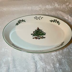 Spode Christmas Tree 10” Oval Dish